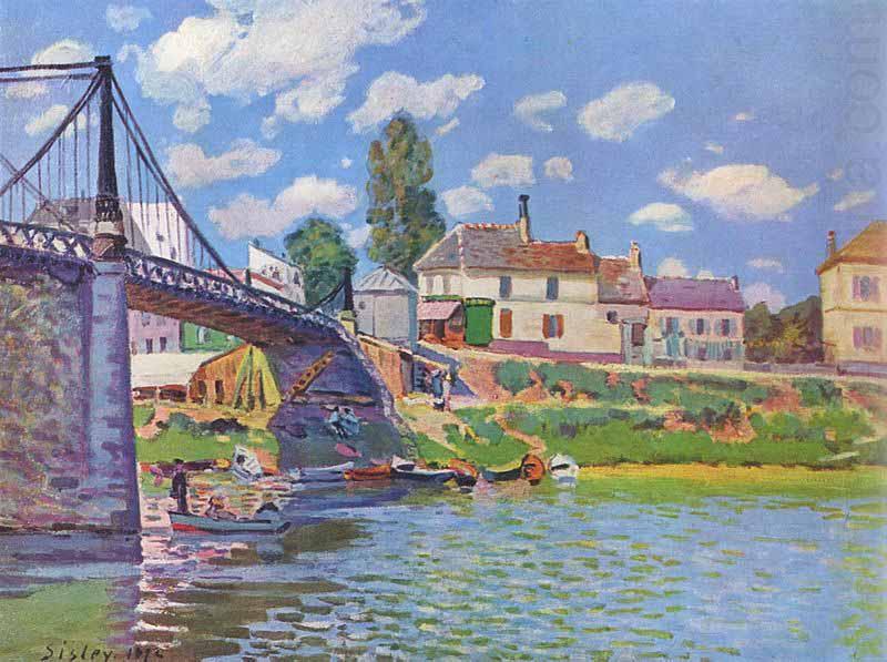 Alfred Sisley Bridge at Villeneuve-la-Garenne china oil painting image